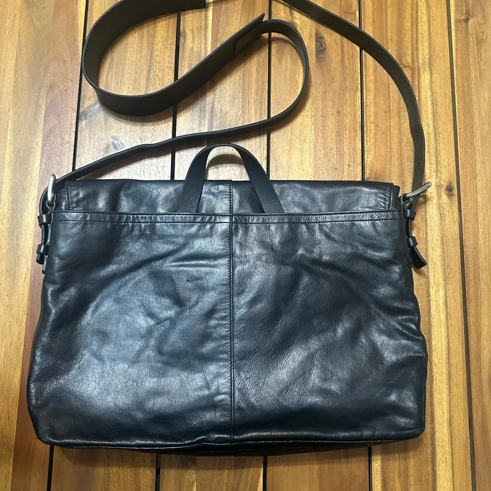Coach Black Leather Messenger Bag 70226